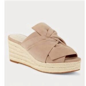 Sole Society leather, upper espadrille, wedge sandal
